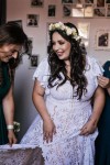 Suknia ślubna w stylu boho Santorini 1 Plus Size z dodatkowym rękawem z koła.