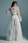 Dwuczęściowa retro suknia ślubna