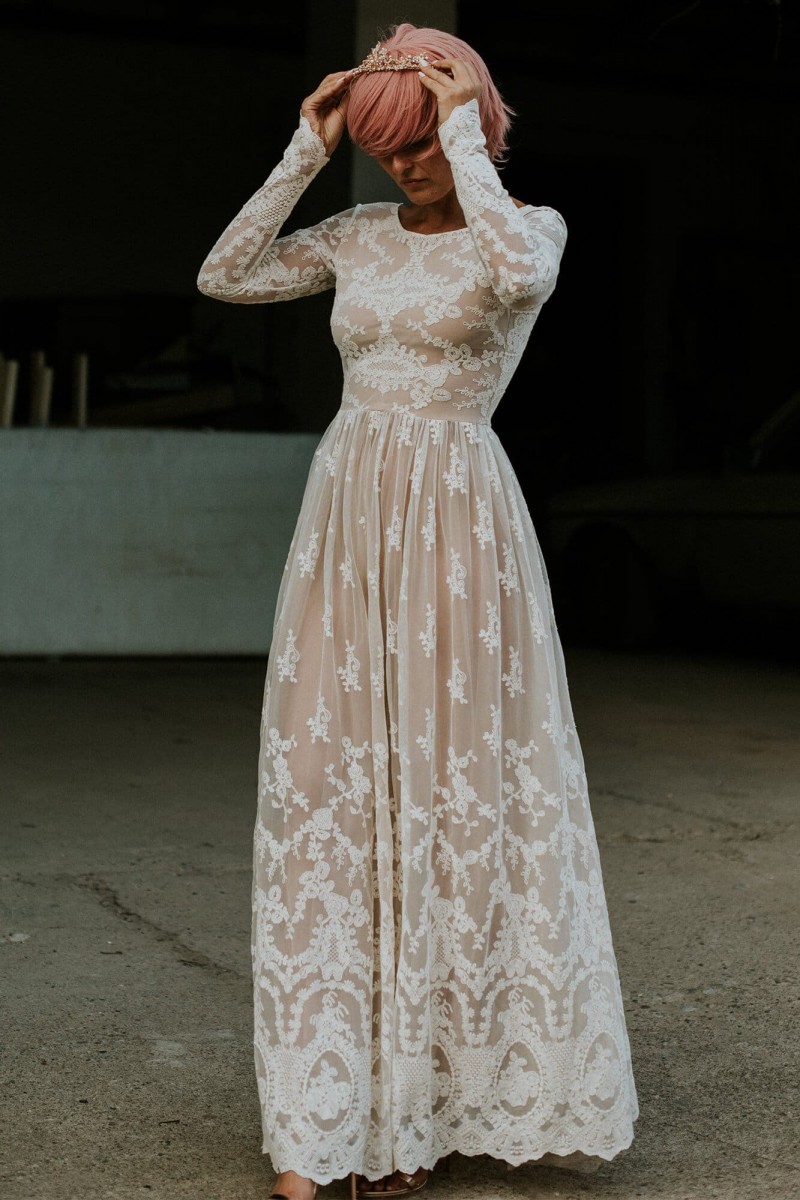 Rustykalna suknia ślubna