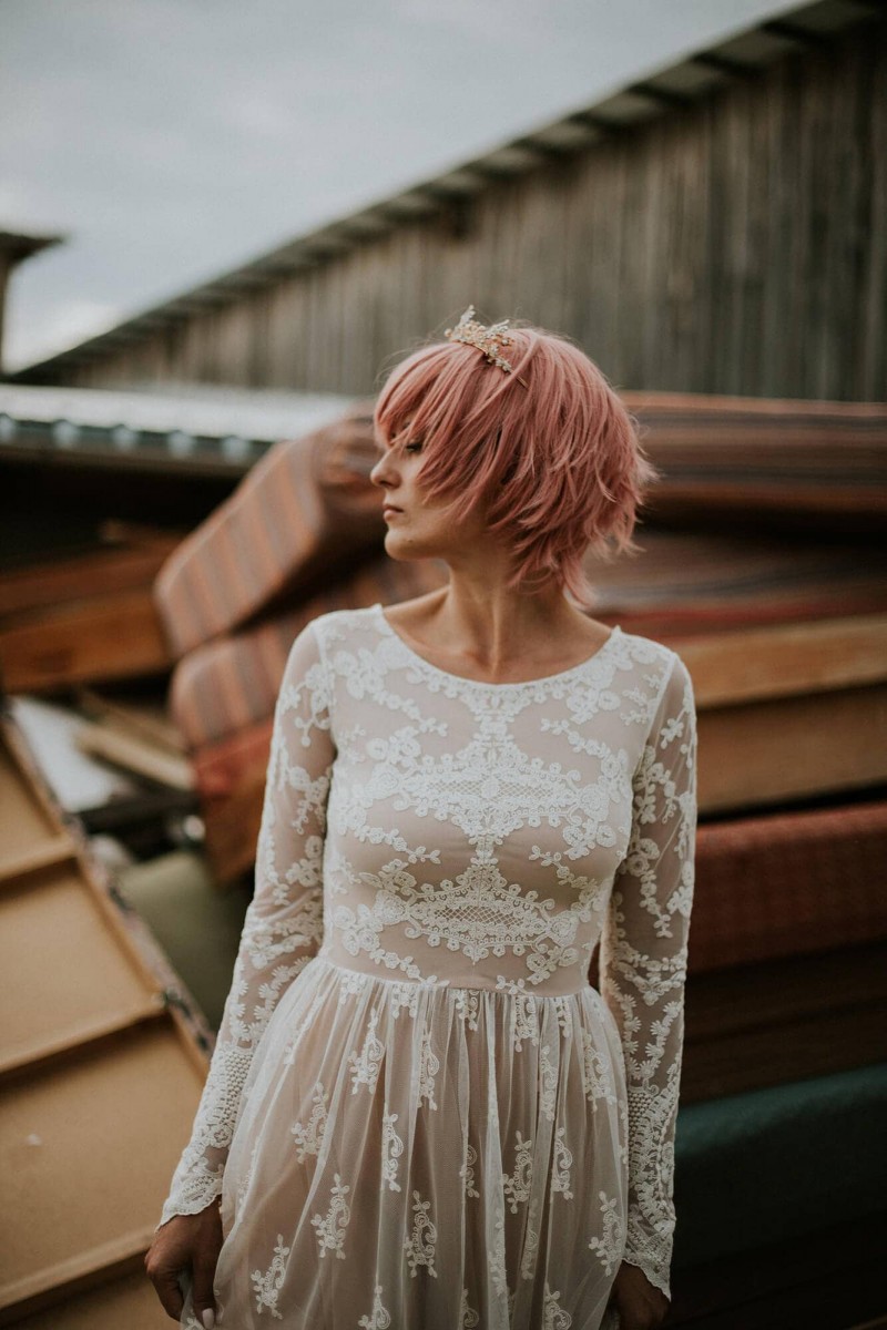 Rustykalna suknia ślubna