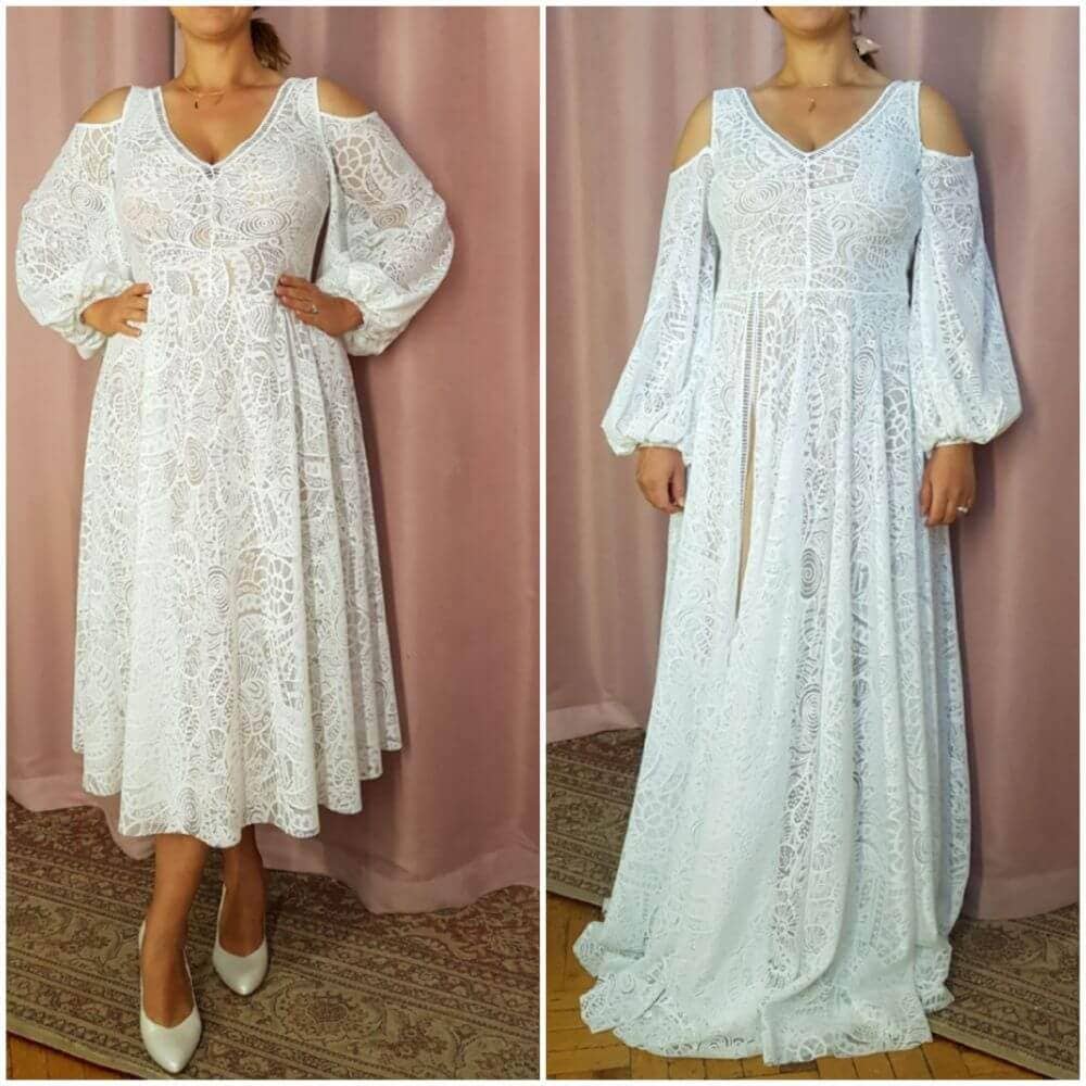 PRZYKŁADOWE SUKNIE W WERSJI DŁUGIEJ I KRÓTKIEJ