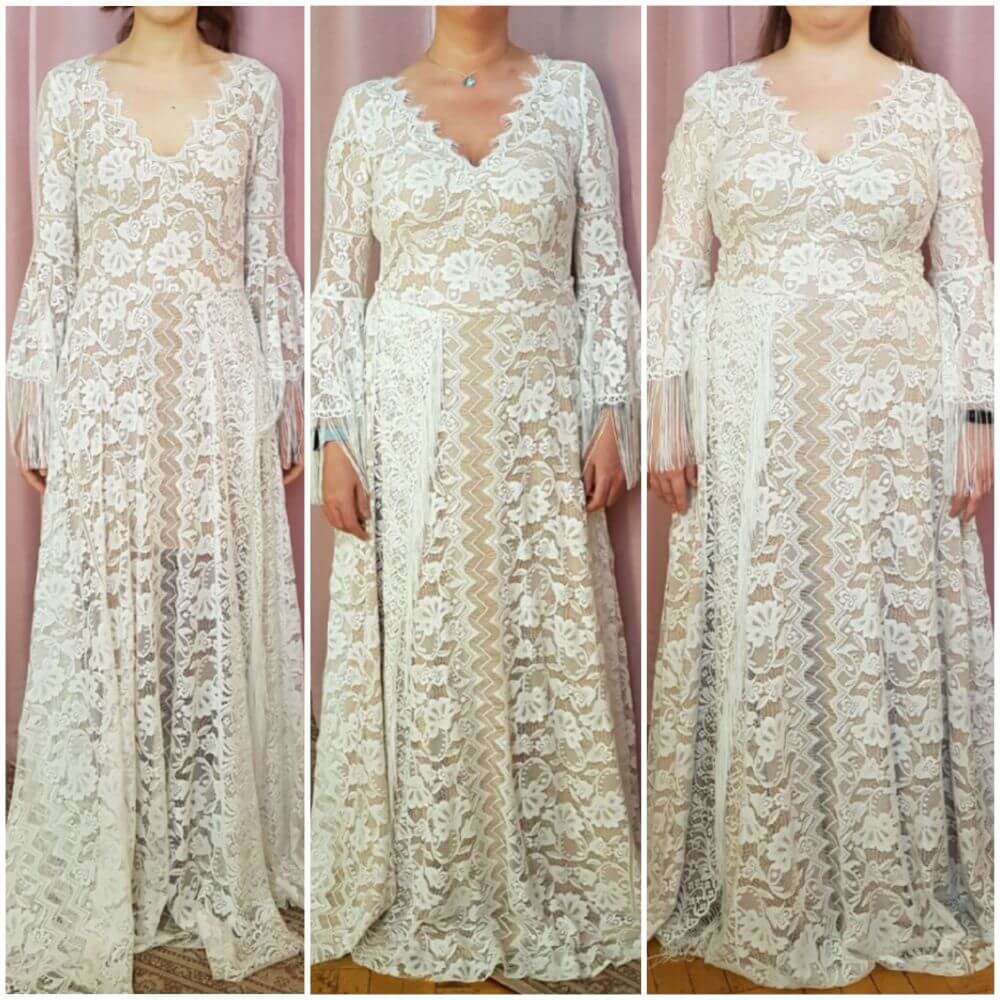 PRZYKŁADY RÓŻNYCH TYPÓW SYLWETEK W RÓŻNYCH KROJACH SUKIEN