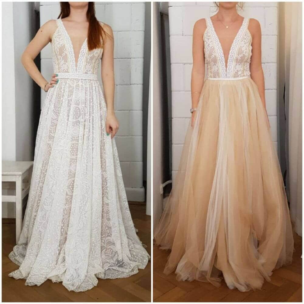 PRZYKŁADOWE SUKNIE ZE ZMIENIONYMI DOŁAMI