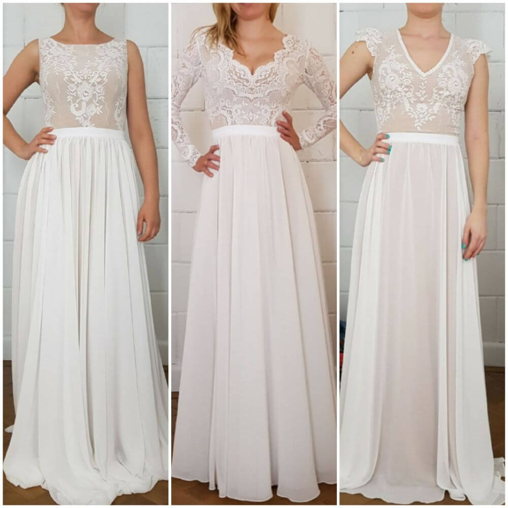 PRZYKŁADOWE SUKNIE ZE ZMNIENIONYMI GÓRAMI