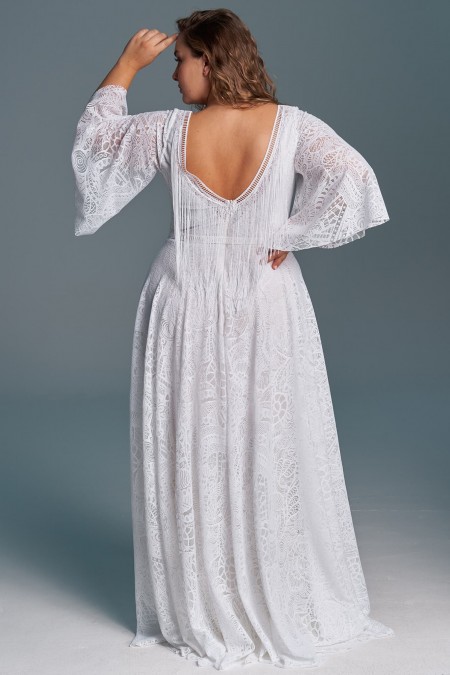 Elegancka, swobodna suknia ślubna