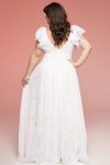 Uniwersalna, śnieżnobiała suknia ślubna plus size Santorini 12