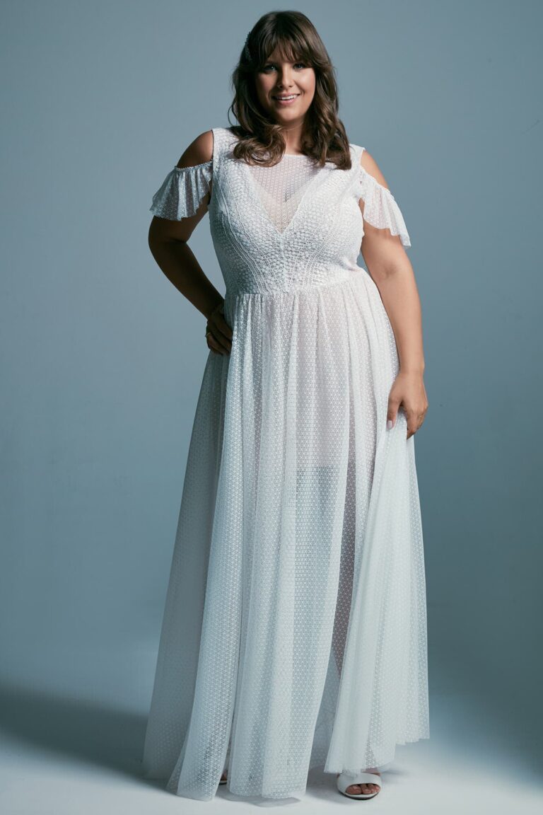 Suknia ślubna plus size w stylu greckim