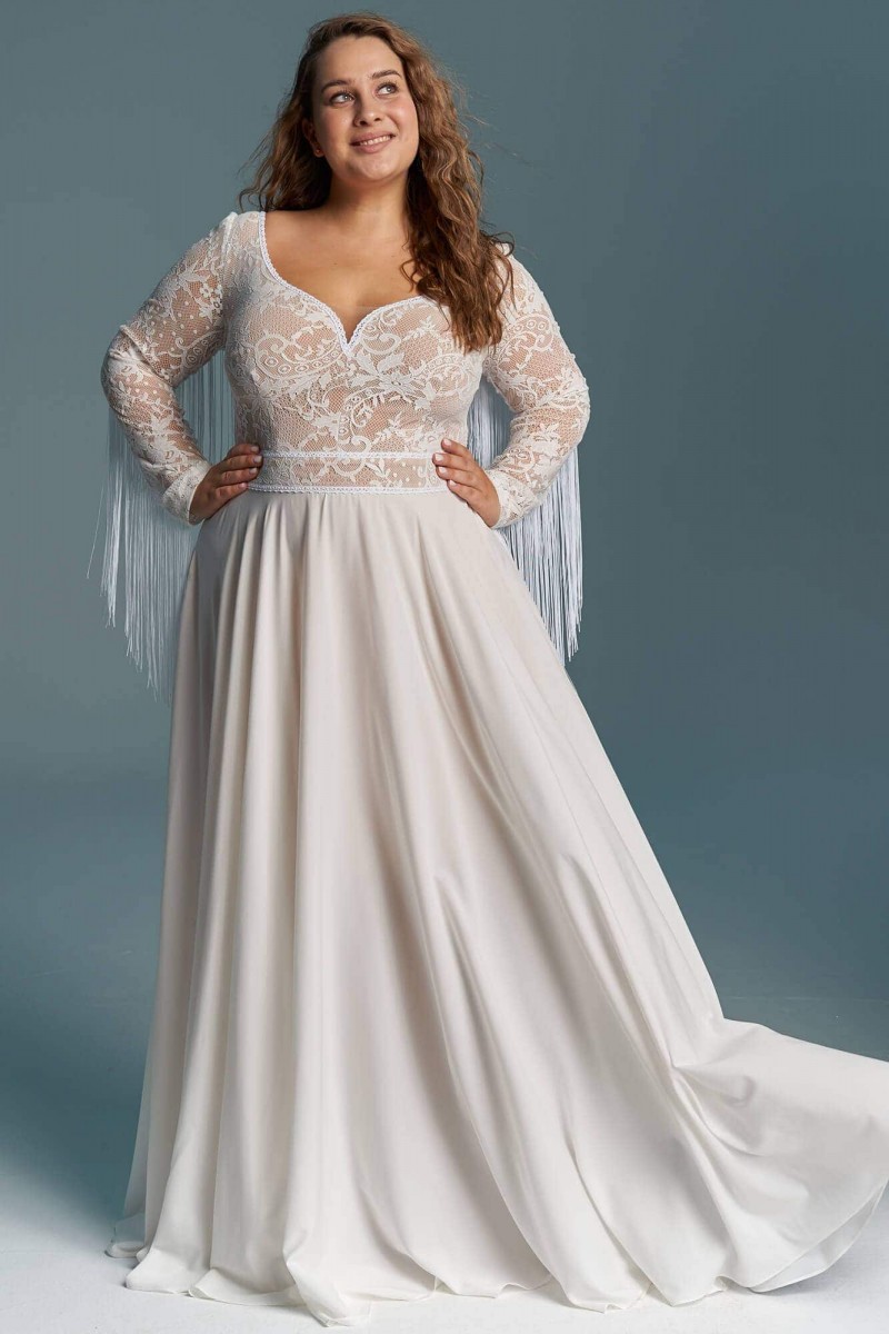 Suknia ślubna boho nawiązująca do klasyki